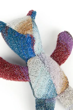 Marionnette Ours Brun En Coton Et Lurex 20Cm