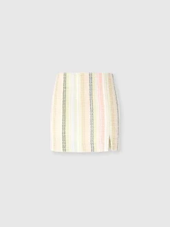 Mini-jupe en coton mélangé à motif caperdoni avec fente