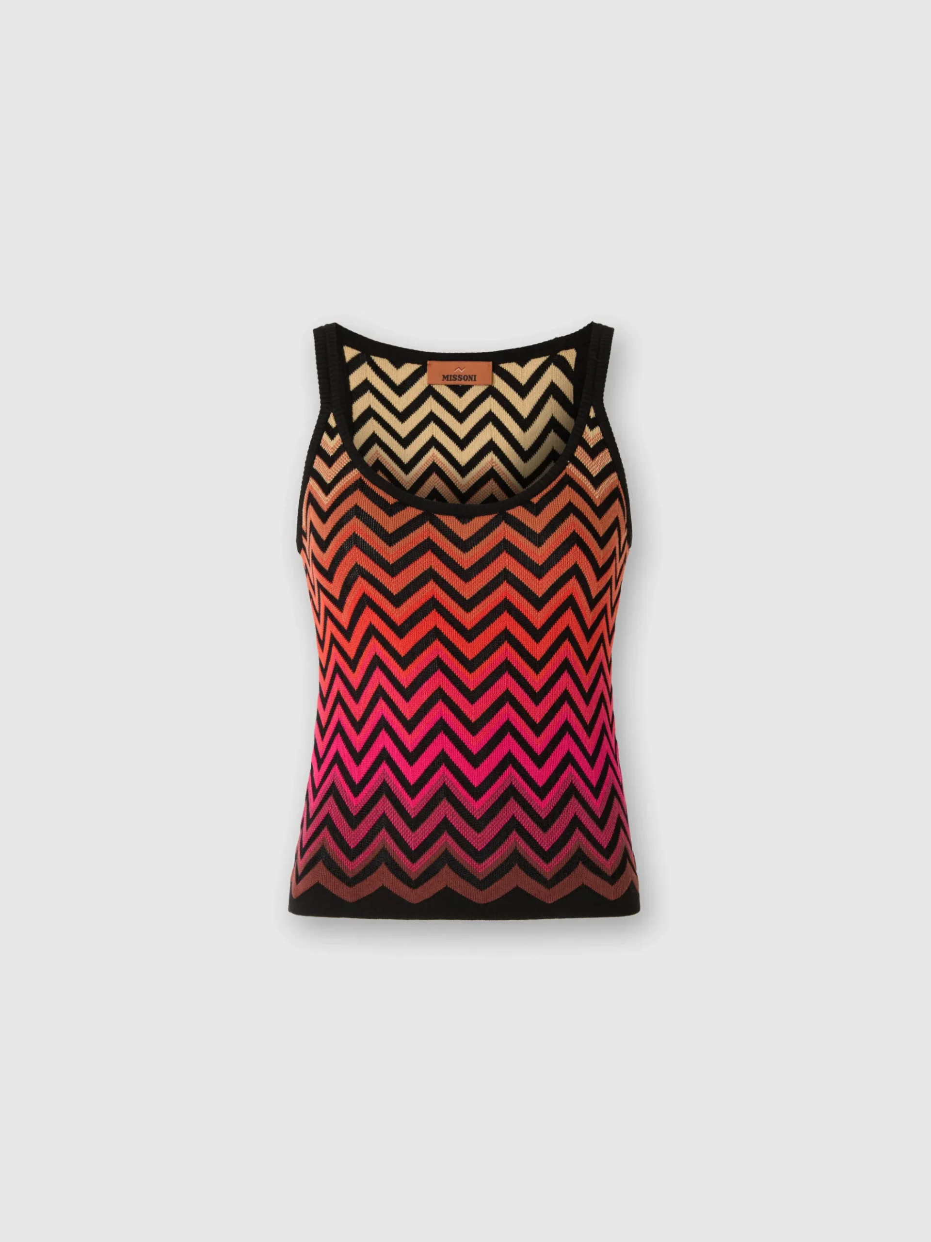 Panier dégradé chevrons en coton et viscose