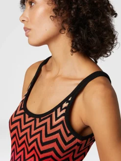 Panier dégradé chevrons en coton et viscose