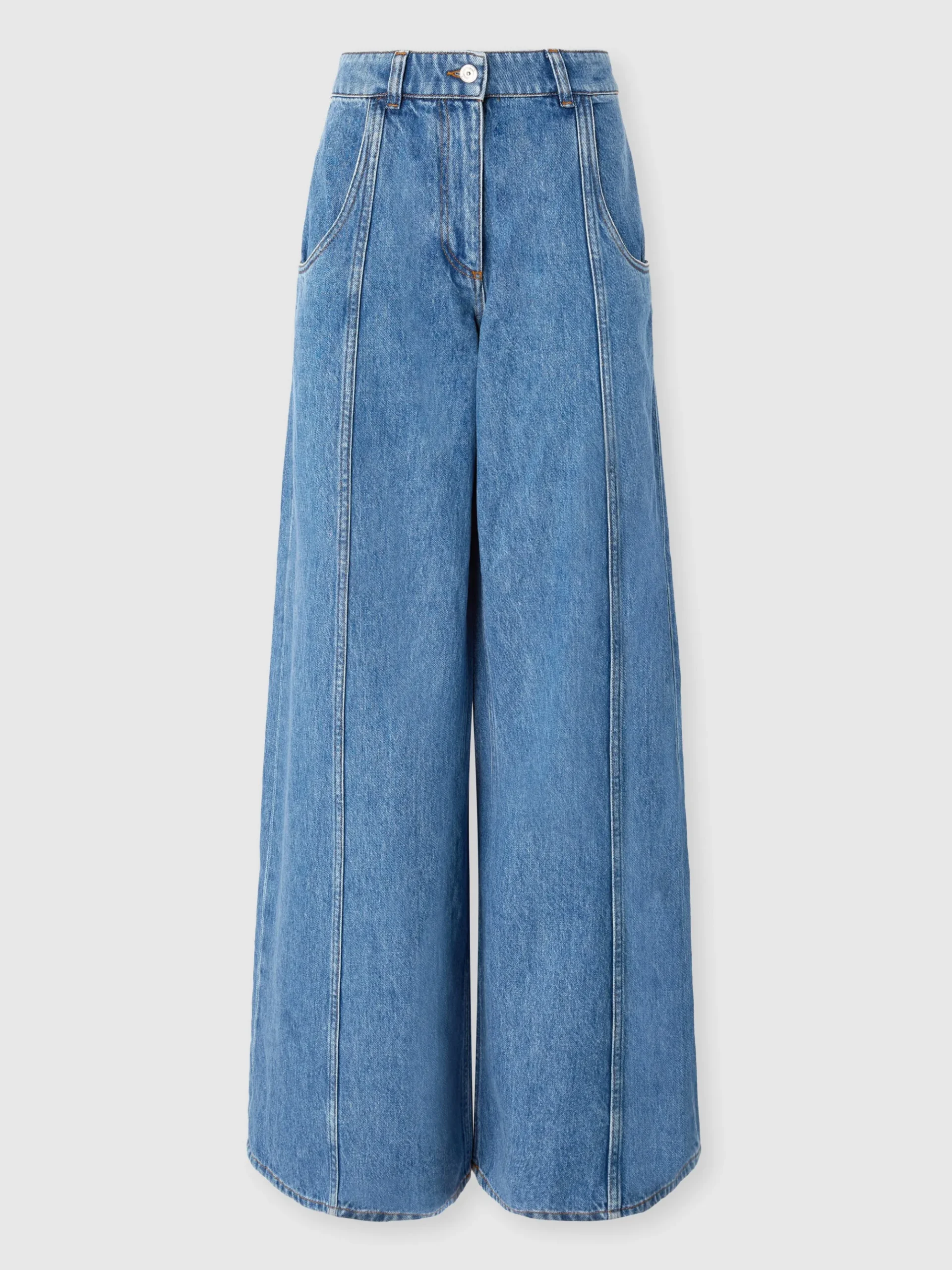 Pantalon à jambe large en denim