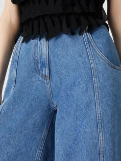 Pantalon à jambe large en denim