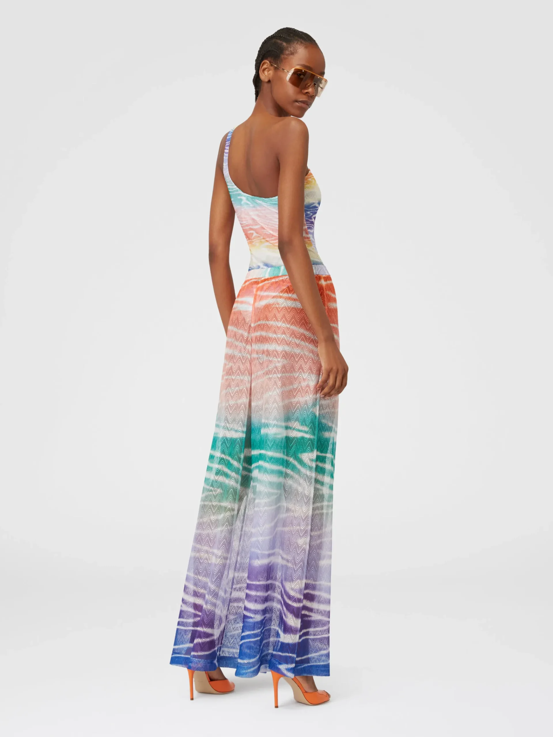 Pantalon de plage à imprimé tie and dye