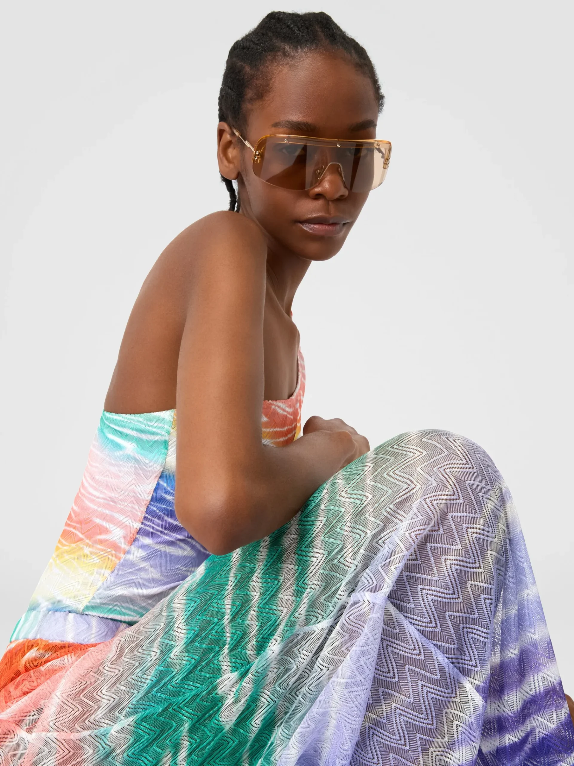 Pantalon de plage à imprimé tie and dye