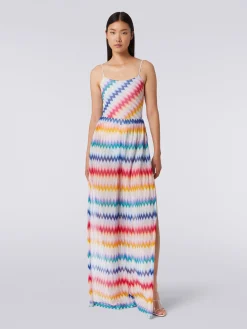 Pantalon de plage à zig zag et lurex