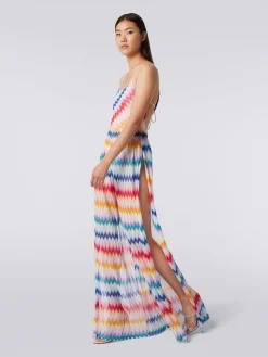 Pantalon de plage à zig zag et lurex