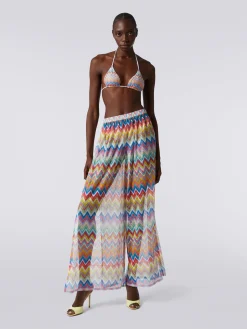 Pantalon de plage avec imprimé zig-zag
