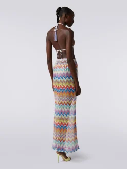 Pantalon de plage avec imprimé zig-zag