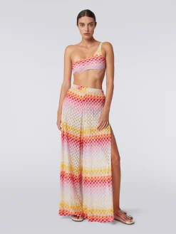 Pantalon de plage effet dentelle avec lurex