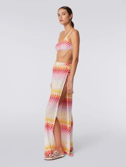 Pantalon de plage effet dentelle avec lurex