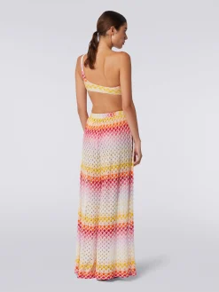 Pantalon de plage effet dentelle avec lurex