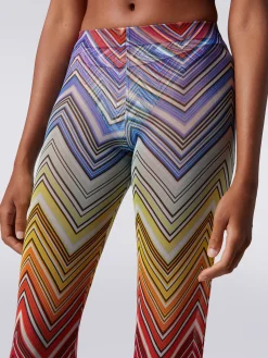 Pantalon de plage en tulle à imprimé zig zag