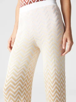 Pantalon droit à motif chevron dégradé