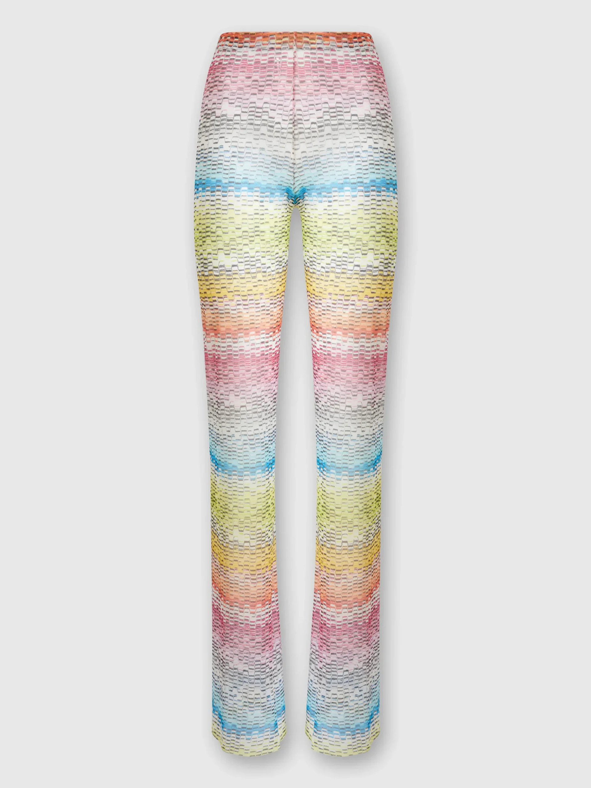 Pantalon droit en tulle imprimé