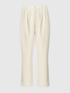 Pantalon en denim classique avec empiècements en tricot à chevrons