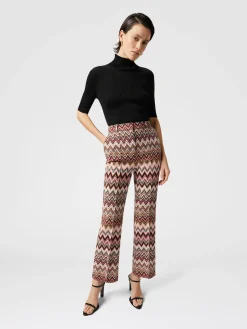 Pantalon zigzag classique avec ourlet court