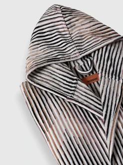 Peignoir Arpeggio en éponge de coton flammé