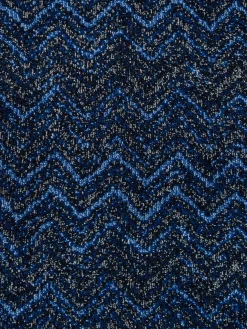 Peignoir Azul en coton éponge à chevrons