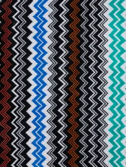 Peignoir Neoclassic en coton éponge à zigzag