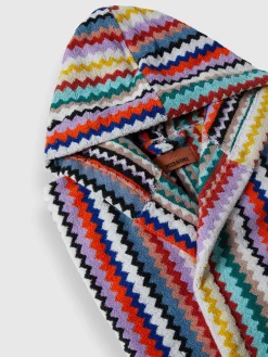 Peignoir Riverbero en coton éponge zigzag