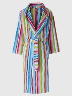 Peignoir Riverbero en éponge de coton zigzag