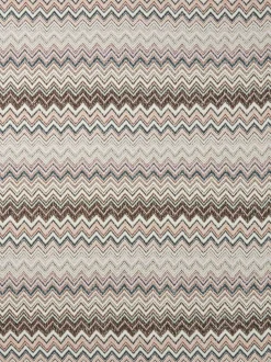 Plaid 130x195 cm à chevrons en coton et laine mélangés