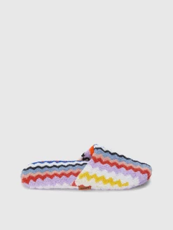 Pochette Riverbero en éponge de coton à zigzag