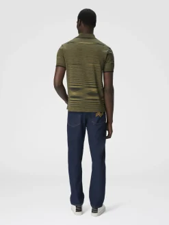 Polo en coton flammé