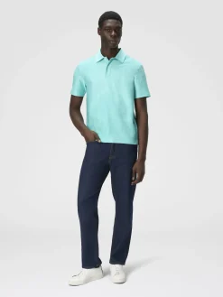 Polo en jersey de coton zigzag ton sur ton