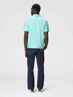 Polo en jersey de coton zigzag ton sur ton