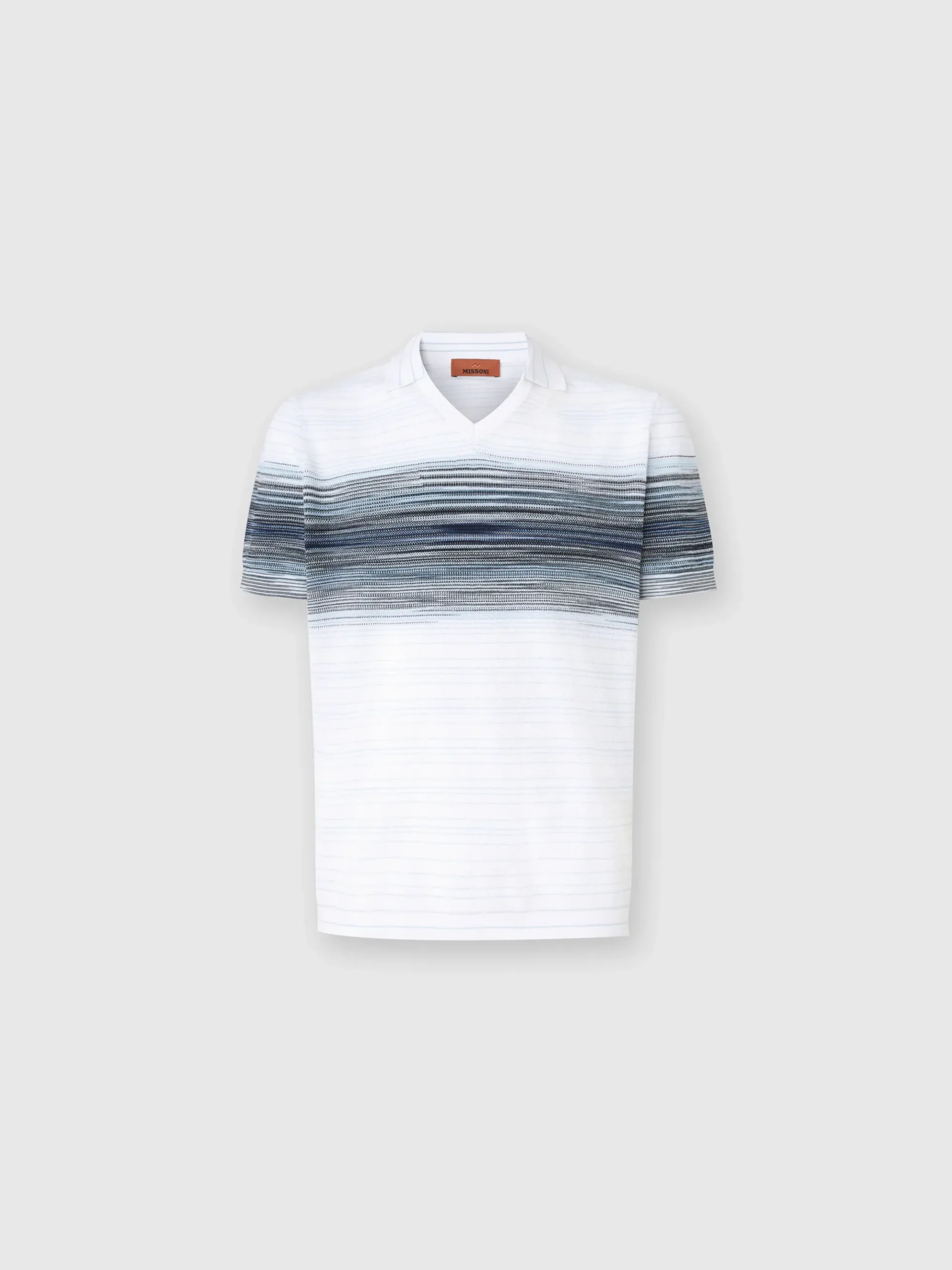 Polo en maille de coton nid d’abeille avec détail flammé