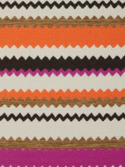 Pouf cubique d’extérieur Cancun à chevrons 40x40x40 cm