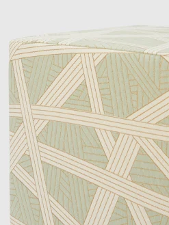Pouf cubique Nastri 40x40x40cm avec surpiqûres contrastantes
