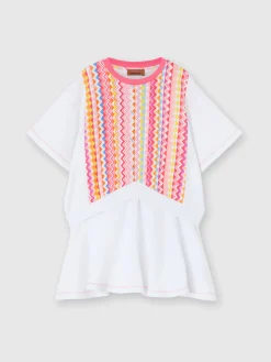 Robe à imprimé zig-zag et jupe évasée