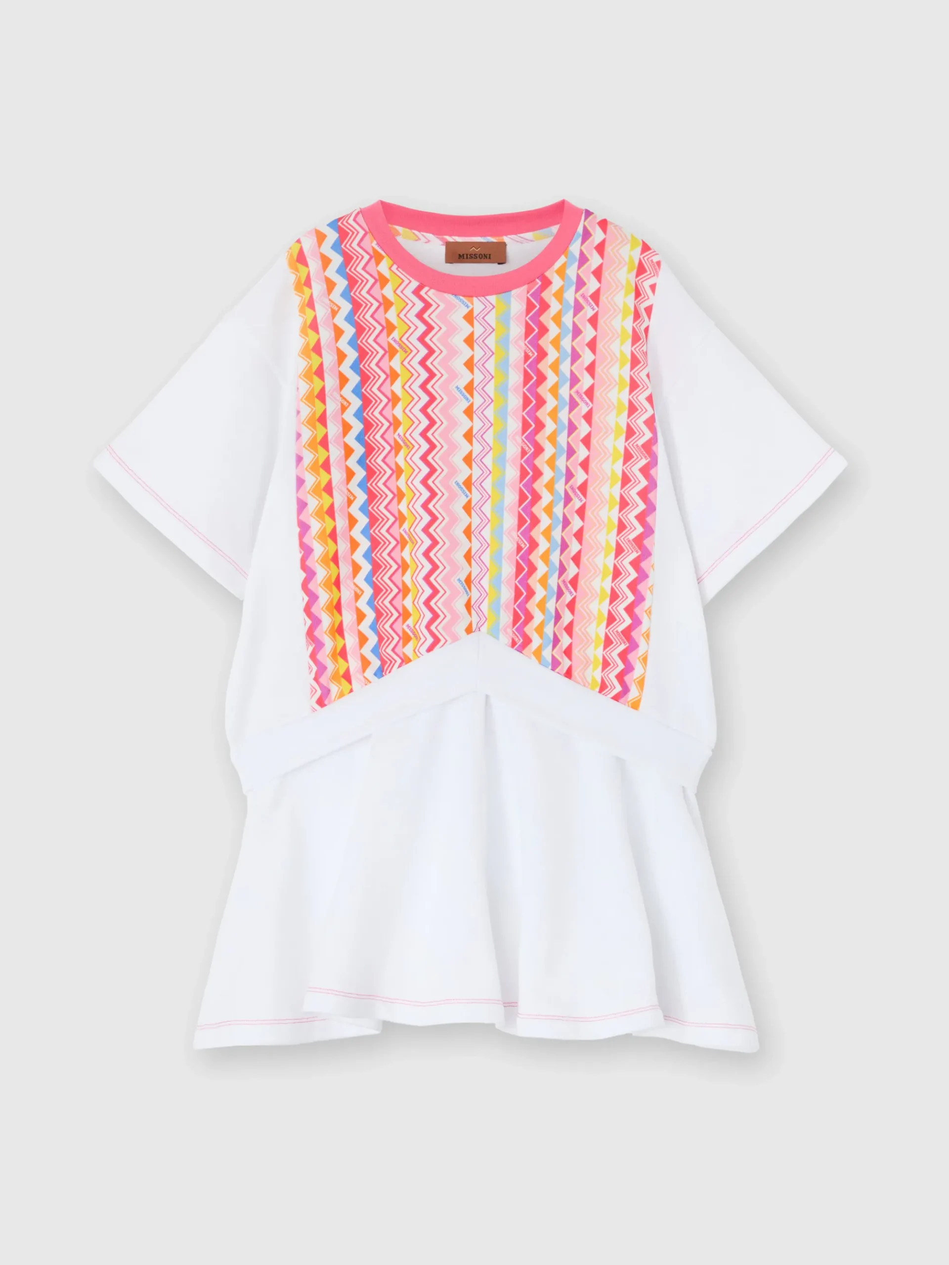 Robe à imprimé zig-zag et jupe évasée