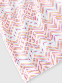 Robe avec imprimé zigzag et taille élastique