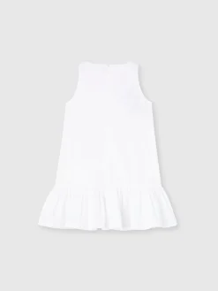 Robe courte en 100 % coton avec insert à imprimé zigzag