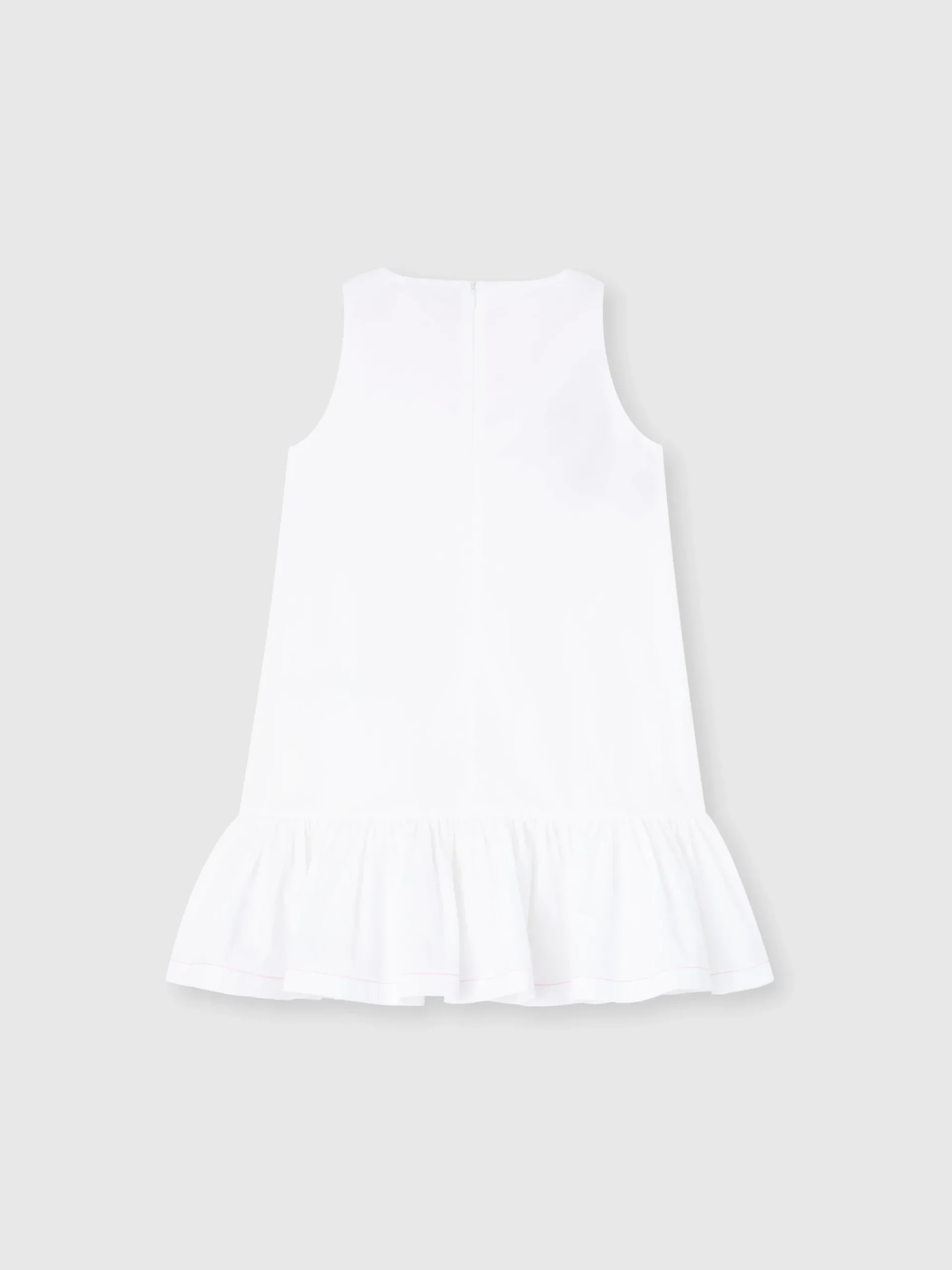 Robe courte en 100 % coton avec insert à imprimé zigzag