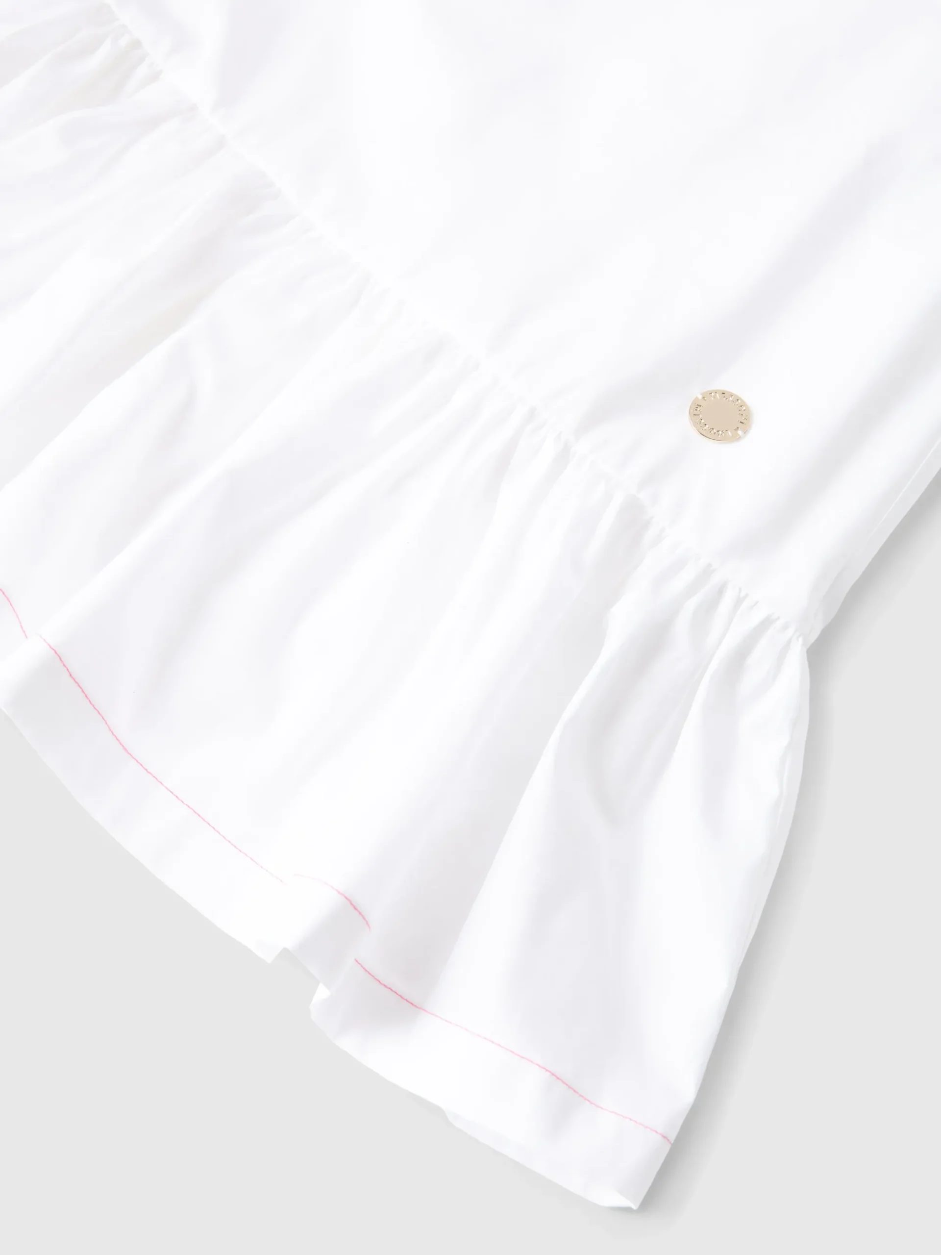 Robe courte en 100 % coton avec insert à imprimé zigzag