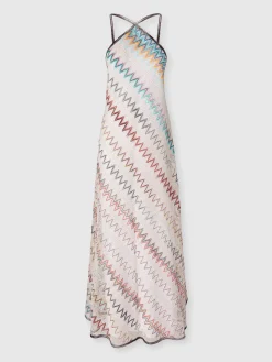 Robe couvrante en maille zigzag avec paillettes