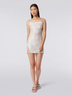 Robe de plage à effet dentelle et bretelles en chaînes et pierres