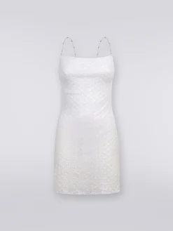 Robe de plage à effet dentelle et bretelles en chaînes et pierres