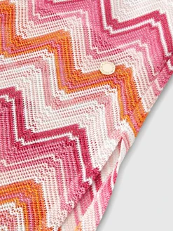 Robe longue en mélange de viscose avec motif chevron.