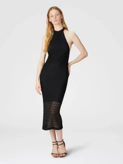 Robe midi avec col américain