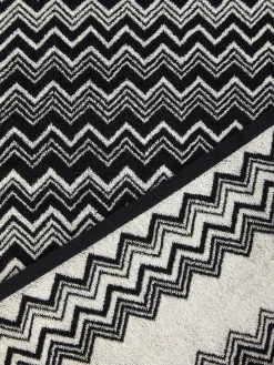 Serviette de bain Keith 100x150cm en tissu éponge de coton à chevrons