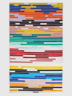 Serviette de plage en éponge de coton rayée Melody 180x100 cm