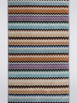 Serviette de plage 100x180 cm Adam coton éponge à zigzag
