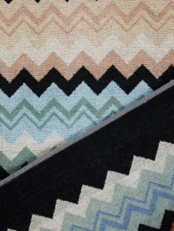 Serviette de plage 100x180 cm Adam coton éponge à zigzag