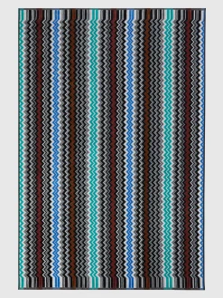 Serviette de plage 150x100 cm Neoclassic en coton éponge à zigzag