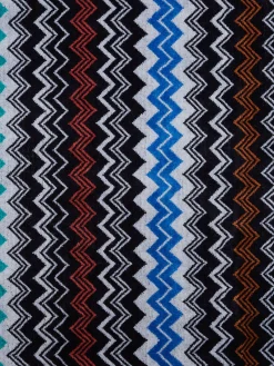 Serviette de plage 150x100 cm Neoclassic en coton éponge à zigzag